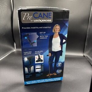 Walking Cane Stands By Itself  Pro Cane By Legxercise  Collapsible W/ Light New